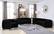 Julian Black & Chrome Velvet Sofa by Meridian Furniture