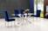 Juno Chrome Glass Top Dining Table by Meridian Furniture