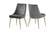 Karina Grey & Gold Velvet Dining Chairs (Set of 2) by Meridian Furniture
