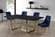 Karina Navy Blue & Gold Velvet Dining Chairs (Set of 2) by Meridian Furniture