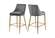 Karina Grey & Gold Velvet Counter Stool (Set of 2) by Meridian Furniture