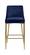 Karina Navy Blue & Gold Velvet Counter Stool (Set of 2) by Meridian Furniture