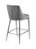Karina Grey Velvet Counter Stool (Set of 2) by Meridian Furniture