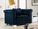 Kayla Navy Blue Velvet Chair by Meridian Furniture