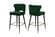 Kelly Green Velvet Counter Stool (Set of 2) by Meridian Furniture