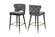Kelly Grey Velvet Counter Stool (Set of 2) by Meridian Furniture