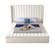 Kiki Cream Velvet Bed by Meridian Furniture