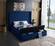 Kiki Navy Blue Velvet Bed by Meridian Furniture