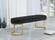 Lemar Black Velvet Bench by Meridian Furniture