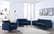 Lola Navy Blue Velvet Loveseat by Meridian Furniture