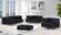 Lucas Black Velvet Sofa by Meridian Furniture