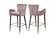 Luxe Pink Velvet Counter Stool (Set of 2) by Meridian Furniture