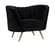 Margo Black Velvet Chair by Meridian Furniture