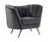 Margo Grey Velvet Chair by Meridian Furniture