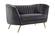 Margo Grey Velvet Loveseat by Meridian Furniture