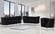 Margo Black Velvet Sofa by Meridian Furniture