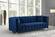 Mariel Navy Blue Velvet Sofa by Meridian Furniture