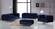 Mercer Navy Blue Velvet Loveseat by Meridian Furniture