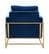 Mila Navy Blue Velvet Chair by Meridian Furniture