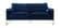 Mila Navy Blue Velvet Sofa by Meridian Furniture