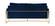 Mila Navy Blue Velvet Sofa by Meridian Furniture