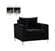 Naomi Black Velvet Chair by Meridian Furniture