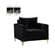 Naomi Black Velvet Chair by Meridian Furniture