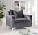 Naomi Grey Velvet Chair by Meridian Furniture