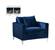 Naomi Navy Blue Velvet Chair by Meridian Furniture