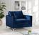 Naomi Navy Blue Velvet Chair by Meridian Furniture