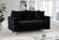 Naomi Black Velvet Loveseat by Meridian Furniture