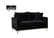 Naomi Black Velvet Loveseat by Meridian Furniture
