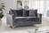 Naomi Grey Velvet Loveseat by Meridian Furniture
