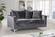 Naomi Grey Velvet Loveseat by Meridian Furniture