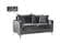 Naomi Grey Velvet Loveseat by Meridian Furniture