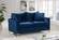 Naomi Navy Blue Velvet Loveseat by Meridian Furniture