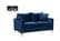 Naomi Navy Blue Velvet Loveseat by Meridian Furniture