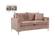 Naomi Pink Velvet Loveseat by Meridian Furniture