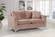 Naomi Pink Velvet Loveseat by Meridian Furniture