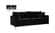 Naomi Black Velvet Sofa by Meridian Furniture