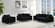 Naomi Black Velvet Sofa by Meridian Furniture