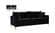 Naomi Black Velvet Sofa by Meridian Furniture