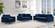 Naomi Navy Blue Velvet Sofa by Meridian Furniture