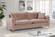 Naomi Pink Velvet Sofa by Meridian Furniture