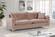 Naomi Pink Velvet Sofa by Meridian Furniture