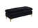 Naomi Black Velvet Ottoman Bench by Meridian Furniture