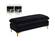 Naomi Black Velvet Ottoman Bench by Meridian Furniture