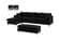 Naomi Black Velvet Two Piece Sectional Sofa by Meridian Furniture