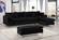 Naomi Black Velvet Two Piece Sectional Sofa by Meridian Furniture
