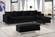 Naomi Black Velvet Two Piece Sectional Sofa by Meridian Furniture